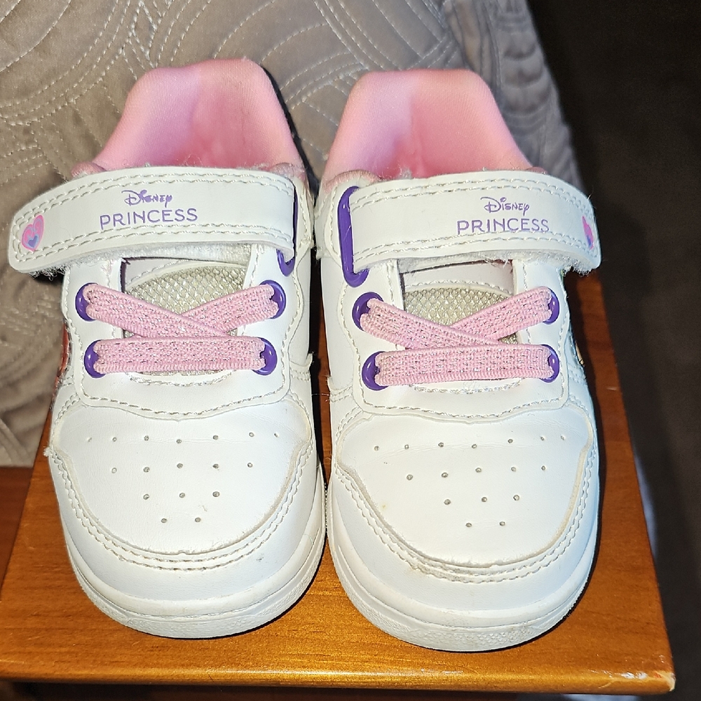 Disney Princess White and Purple Kids Sneakers